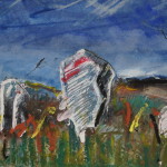 dancing maidens/2010/ aquarell/pencil/ink