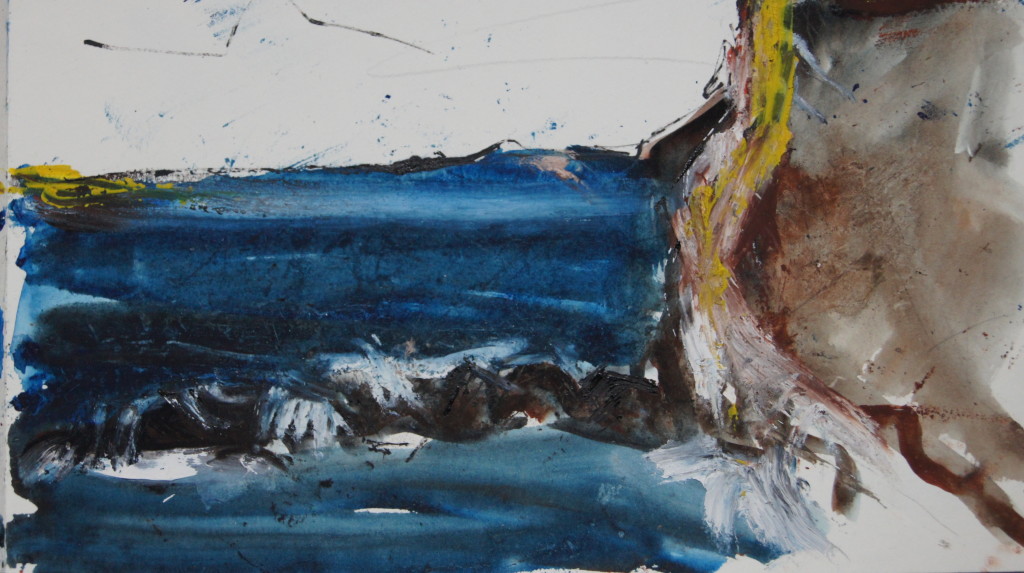 stormy beach/2007/aquarell