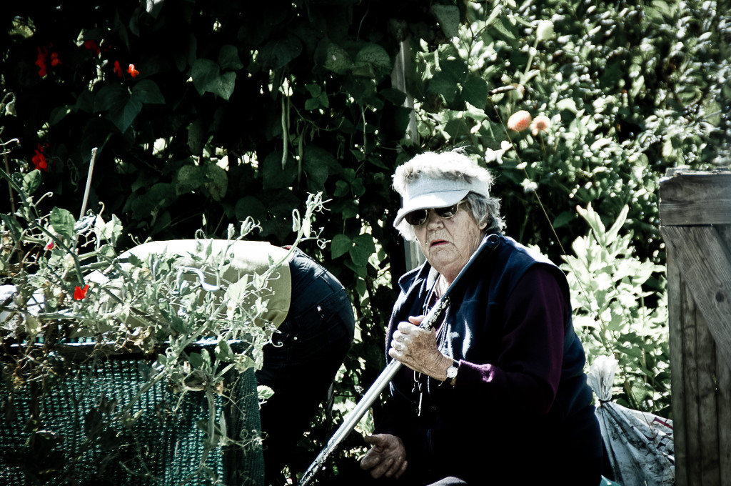 Lady doing her garden (2011)